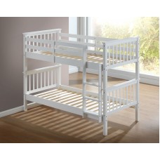 Solid Pine Wood Bunk Bed With Single Drawer Storage